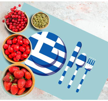 ελληνική πινακίδα και μαχαιροπίρουνα αυθεντικές βινυλικές πινακίδ - TenStickers