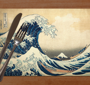 ορθογώνια σουπλά κυμάτων hokusai kanagawa - TenStickers