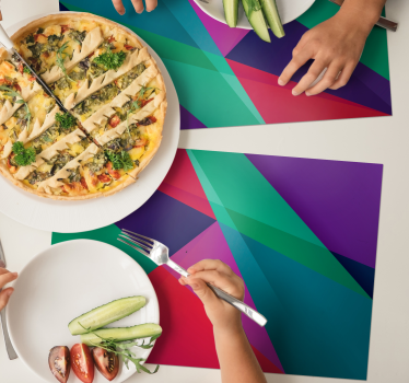μοντέρνα γεωμετρικά μοτίβα inyl placemats - TenStickers