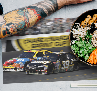 επιτραπέζιο χαλί αγωνιστικών αυτοκινήτων nascar - TenStickers