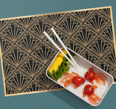 Σετ τραπεζιού με τεχνητή υφή σε σχέδιο art deco - TenStickers