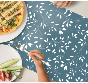 Σετ τραπεζιού με τεχνητή υφή σε πλούσιο σχέδιο φύλλων - TenStickers