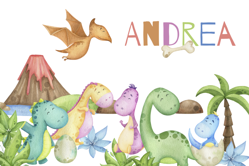 σουπλά με όνομα ιουρασική σκηνή - TenStickers