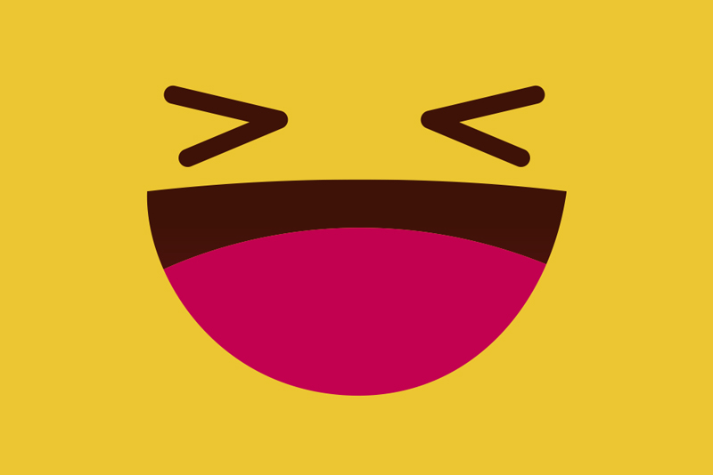 μοντέρνα emoji γέλια προσώπου παιδιά - TenStickers