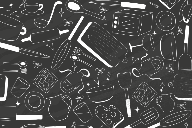 εργαλεία κουζίνας και πιάτα εστιατορίων τροφίμων - TenStickers