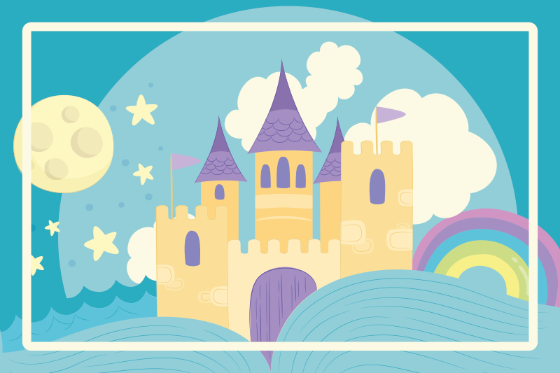 παλάτι της πριγκίπισσας για παιδικά παιδιά - TenStickers