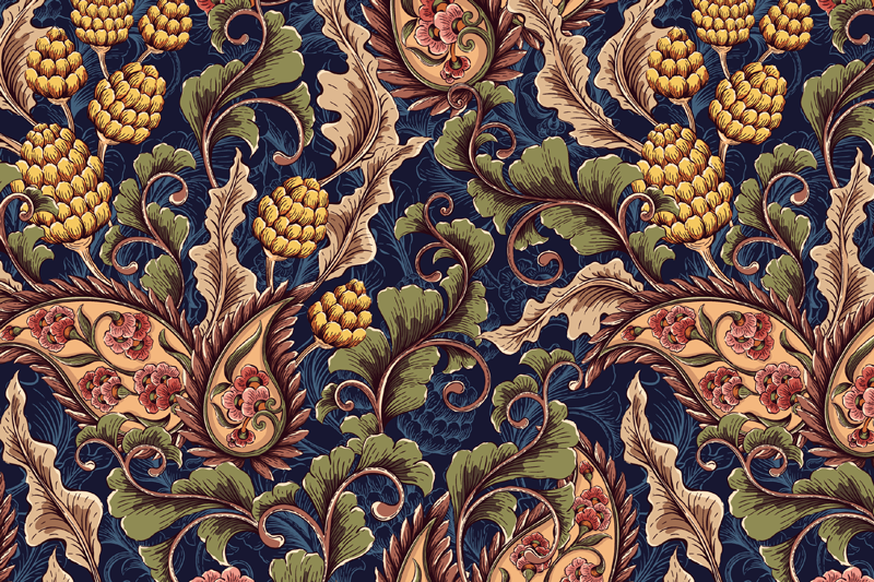 ρεαλιστική μοντέρνα πλακάτ απεικόνισης paisley - TenStickers