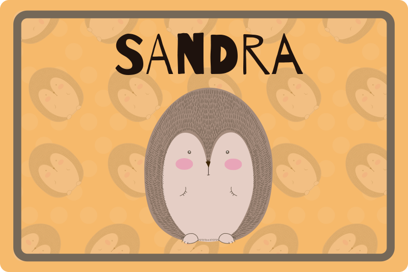 Σουπλά με χαριτωμένη τέχνη σκαντζόχοιρου - TenStickers