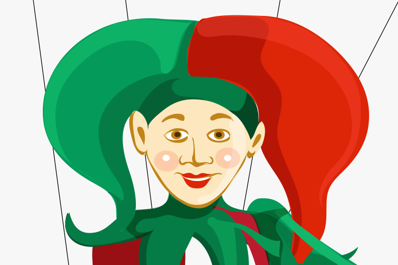 αποκριές μαριονέτα χαμογελαστά παιδιά πλακάτ - TenStickers