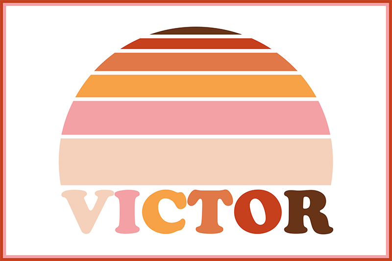 Ήλιος της δεκαετίας του 70 με εξατομικευμένες τοποθεσίες - TenStickers