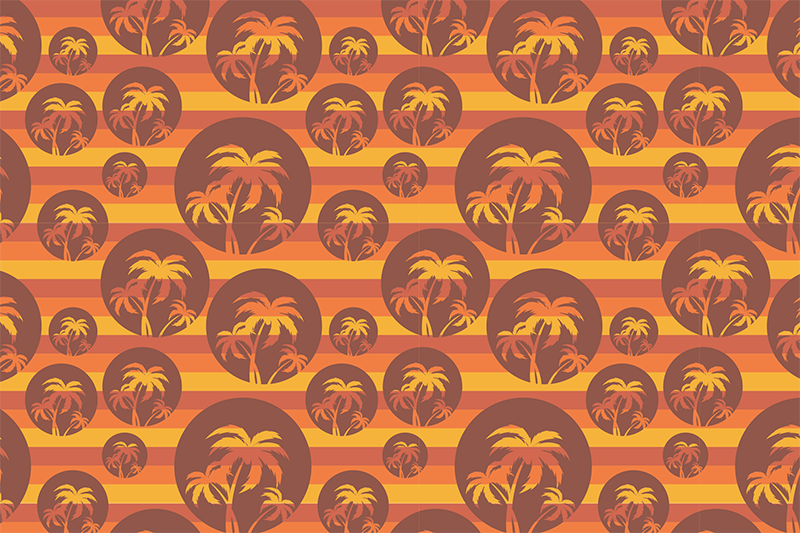 Πρωτότυπο σουπλά με τροπικά σχέδια φοίνικα - TenStickers