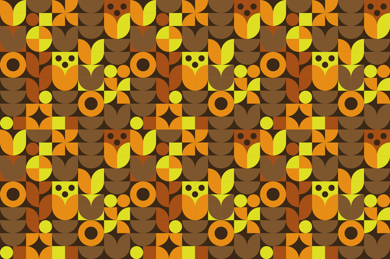 αφηρημένες βινυλικές πλάκες της δεκαετίας του 70 - TenStickers