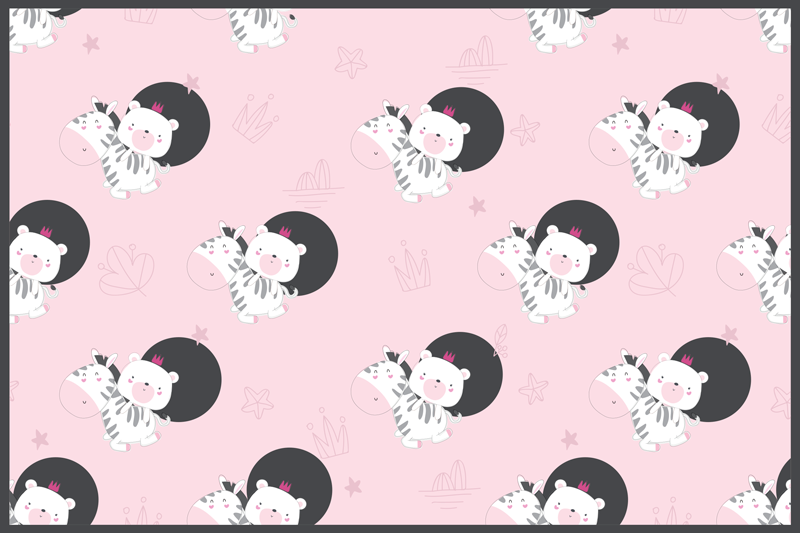 Σουπλά με Γλυκές Εικονογραφήσεις Ζέβρας - TenStickers