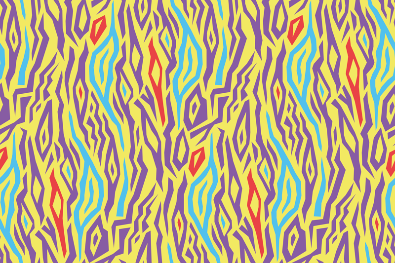 Σετ τραπεζιού με τεχνητή υφή Πολύχρωμο Αφηρημένο Μοτίβο - TenStickers