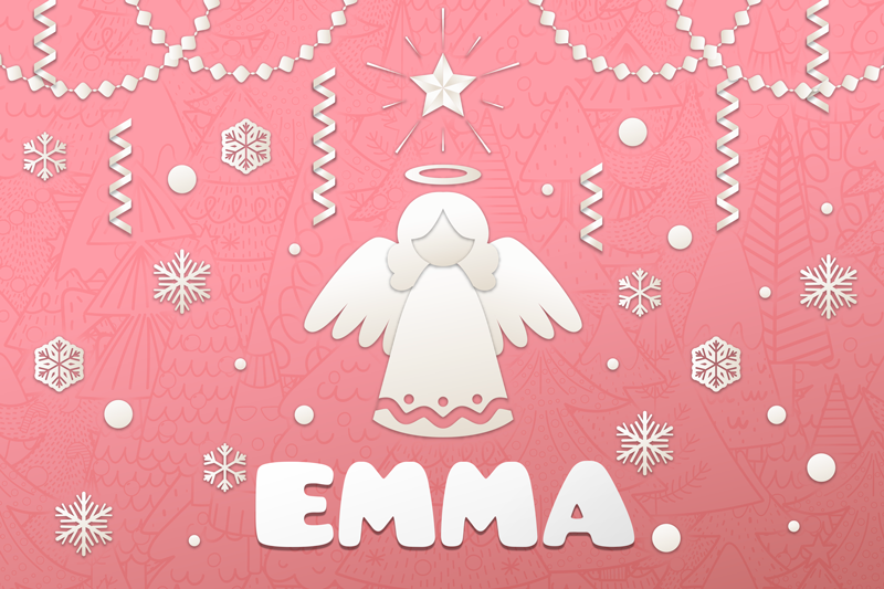 Χριστουγεννιάτικο σουπλά με θέμα Άγγελοι Διακοπών - TenStickers