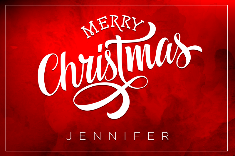 καλά Χριστούγεννα κείμενο κόκκινες πινακίδες - TenStickers