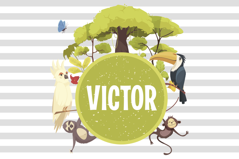 ζώα ζούγκλας με εξατομικευμένες τοποθεσίες - TenStickers