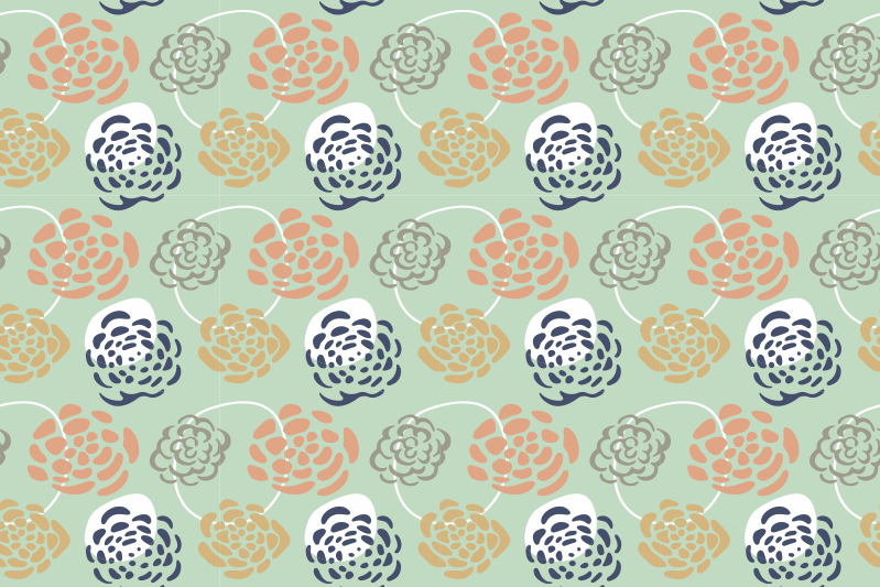 Πρωτότυπο σουπλά με φυτικά σχέδια τέχνης - TenStickers