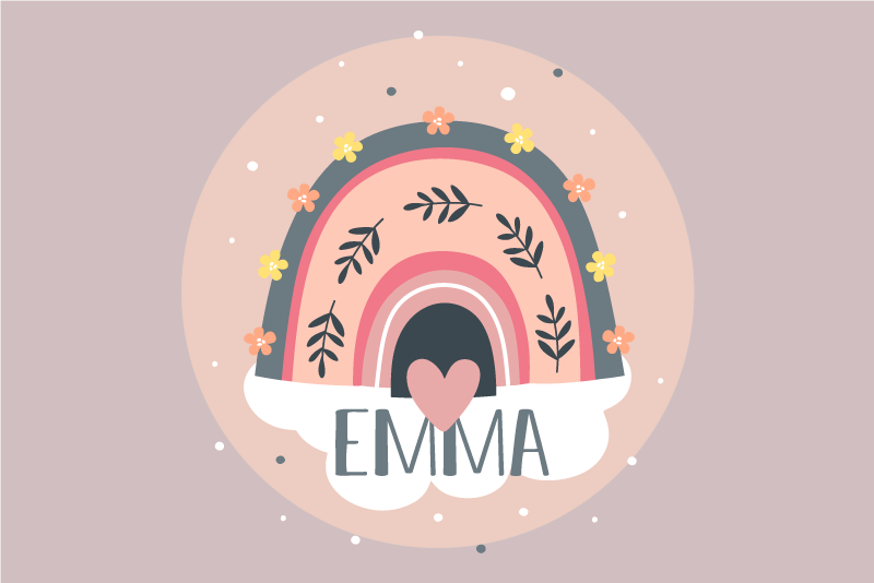 ουράνιο τόξο με ονόματα για εξατομικευμένες θέσεις - TenStickers
