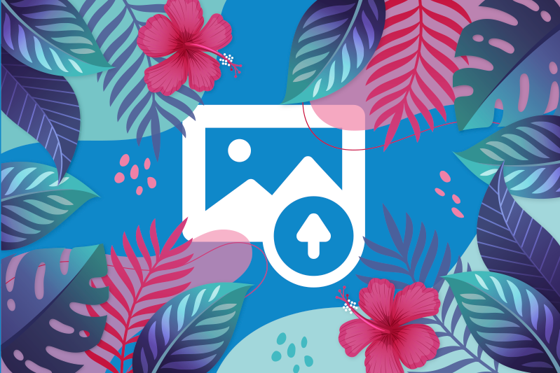 Πρωτότυπο σουπλά με πολύχρωμα τροπικά φύλλα - TenStickers