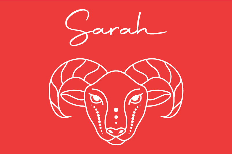 Σουπλά με όνομα Εικονογράφηση Στυλιζαρισμένου Κριού - TenStickers