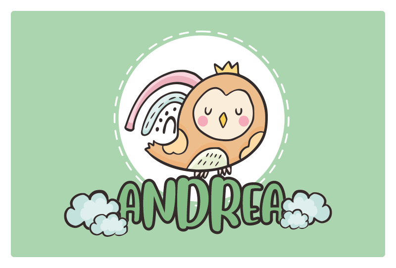 Σουπλά με Χαριτωμένο Χαρακτήρα Κουκουβάγιας - TenStickers