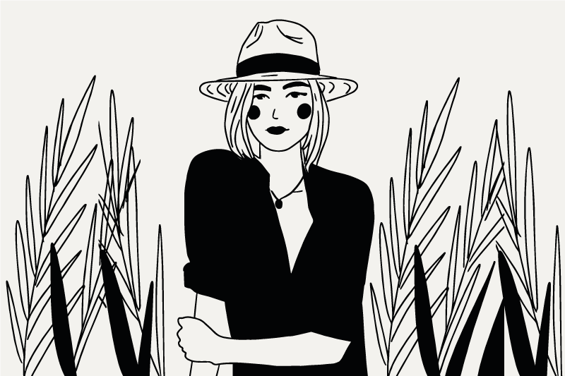 Πρωτότυπο σουπλά με Στυλάτη Γυναίκα Εικονογράφηση - TenStickers