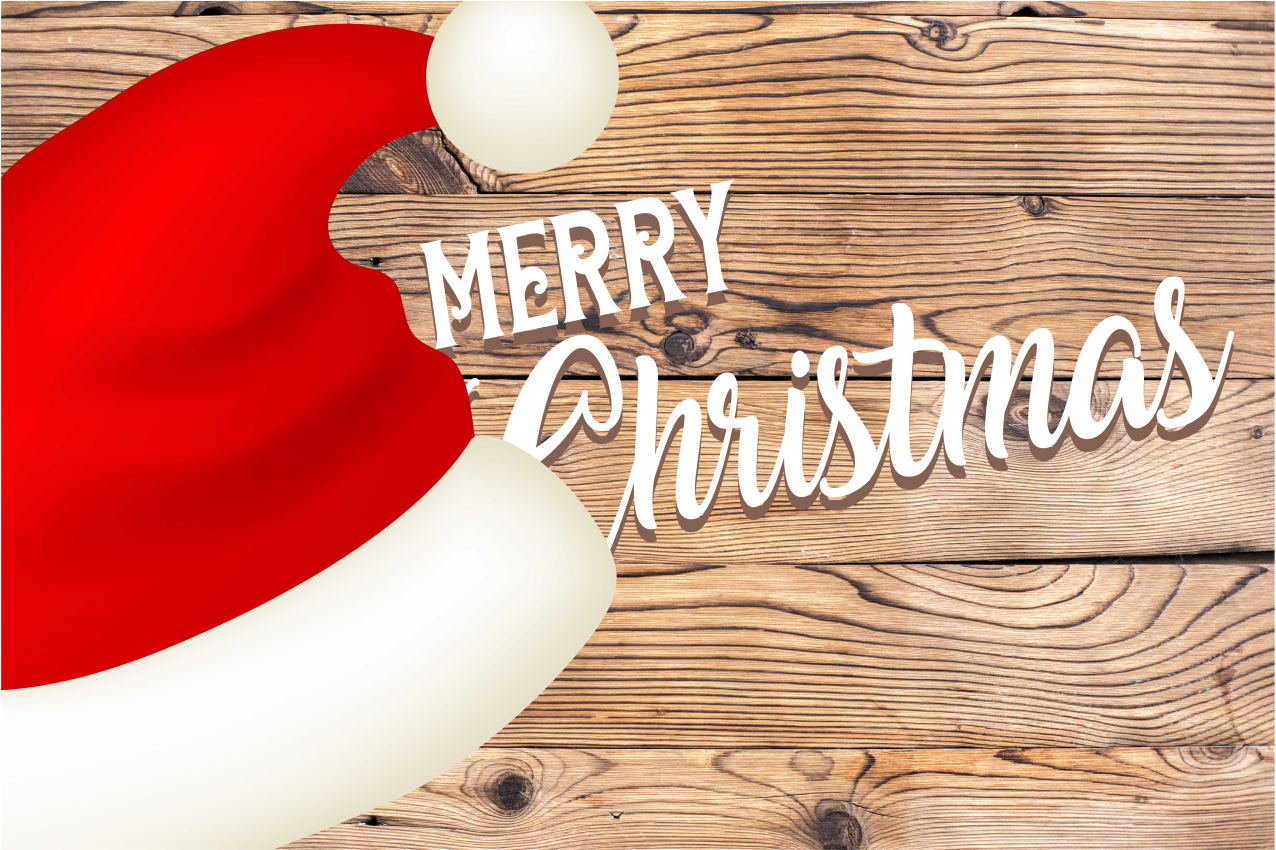 Χριστουγεννιάτικο σουπλά με γιορτινό καπέλο Άγιου Βασίλη - TenStickers