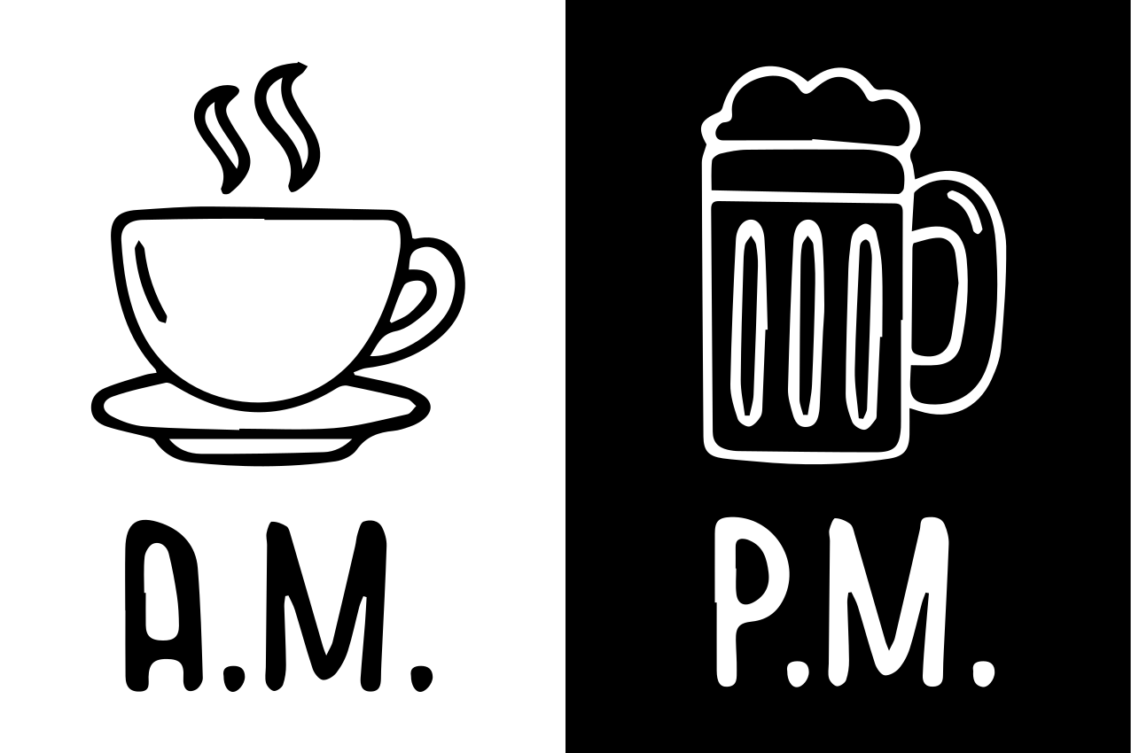 Σουπλά με αποφθέγματα Αντίθεση Καφέ και Μπύρας - TenStickers