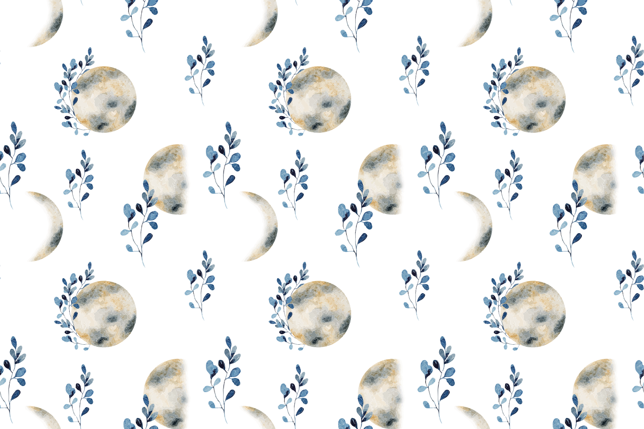 Πρωτότυπο σουπλά με Ουράνια Σχέδια Φεγγαριού - TenStickers