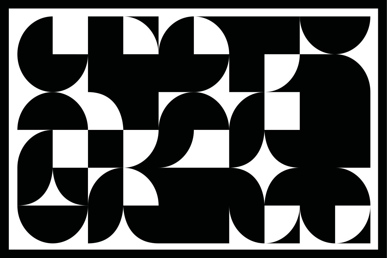 Σουπλά μοντέρνο γεωμετρικό μαύρο μοτίβο - TenStickers