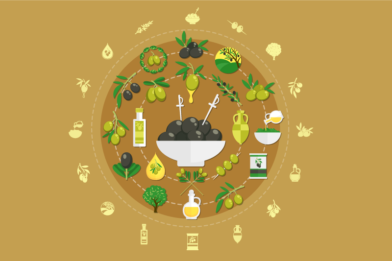 πλακάκια βινυλίου με θέμα την ελιά - TenStickers