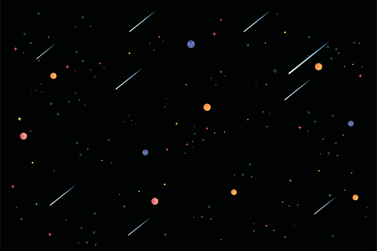 χώρο κινουμένων σχεδίων με πλατείες αστέρια που πέφτουν - TenStickers