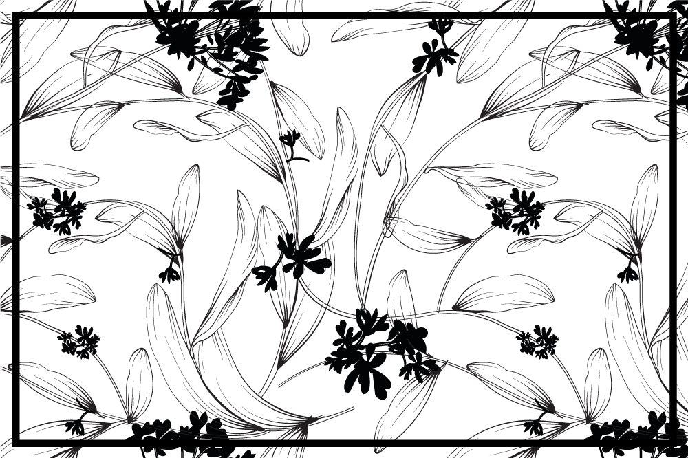 πρωτότυπα πλακάτα μοτίβου μαύρων φύλλων - TenStickers