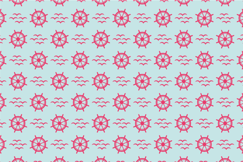 ναυτικό τιμόνι στα σουπλά μοτίβου chevron - TenStickers