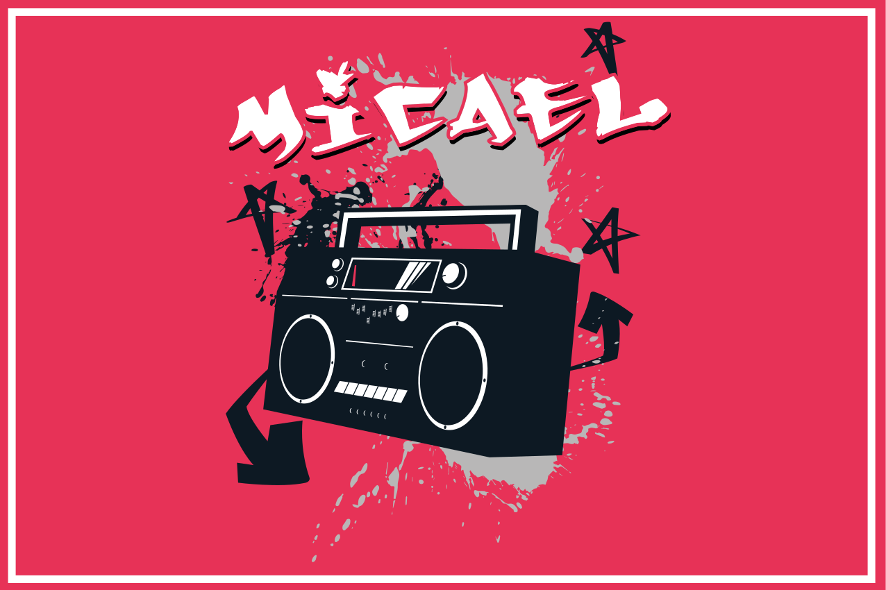 Σουπλά γκράφιτι χιπ χοπ cd player - TenStickers