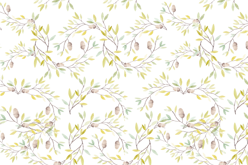 πρωτότυπα ακουαρέλα πράσινα φύλλα σουπλά - TenStickers