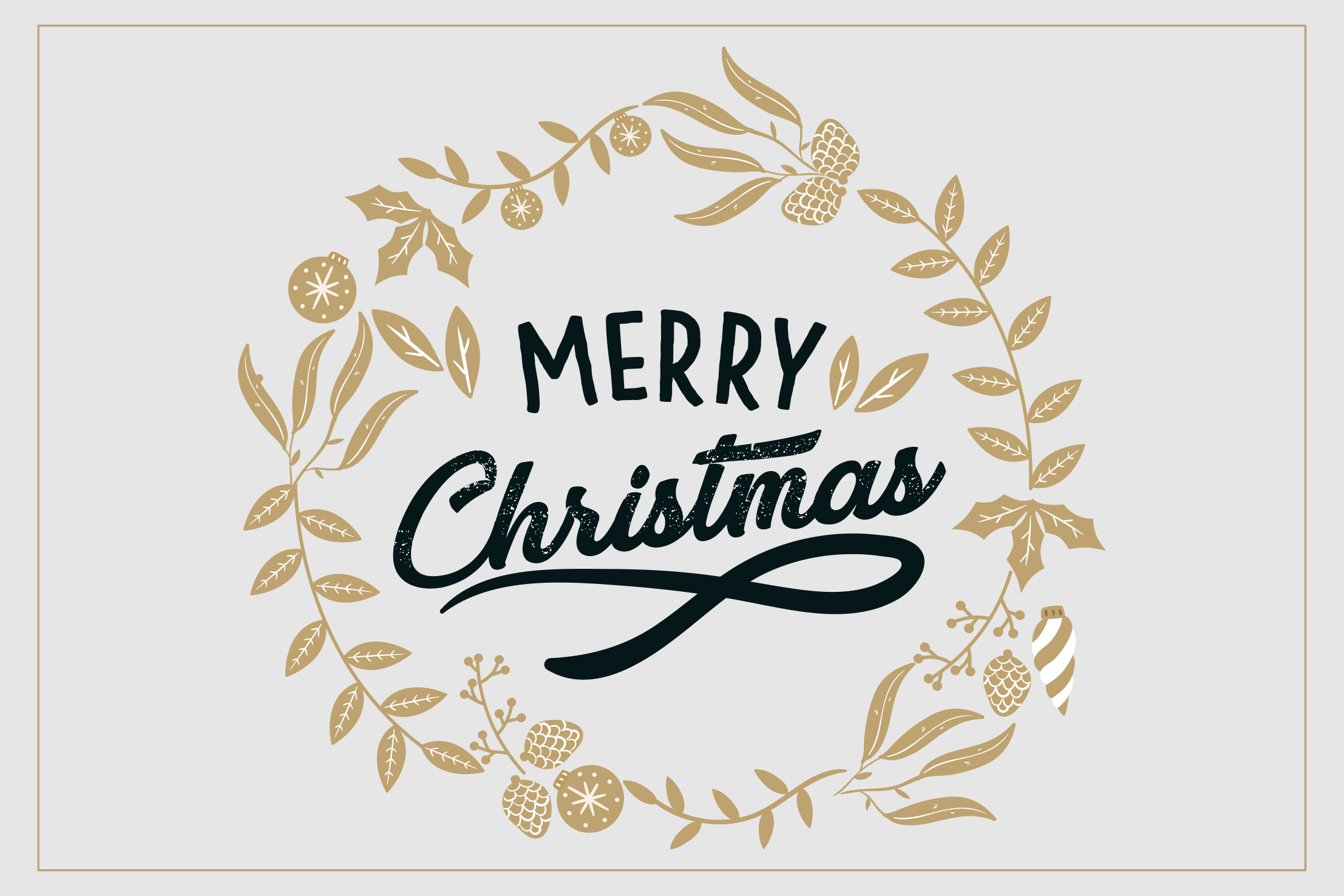 Χριστουγεννιάτικο σουπλά Στεφάνι Καλά Χριστούγεννα - TenStickers