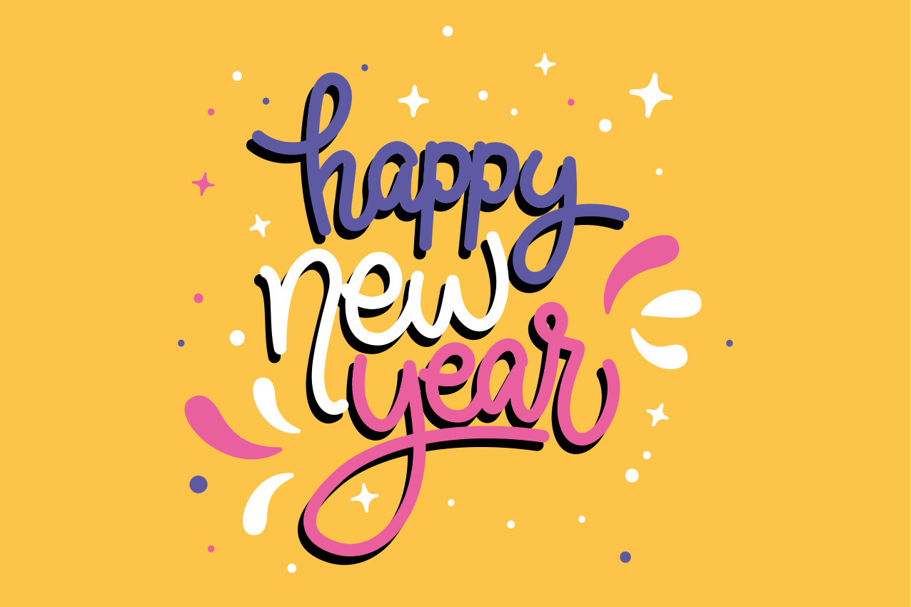 αστεία κινούμενα σχέδια πρωτοχρονιάτικα σουπλά - TenStickers