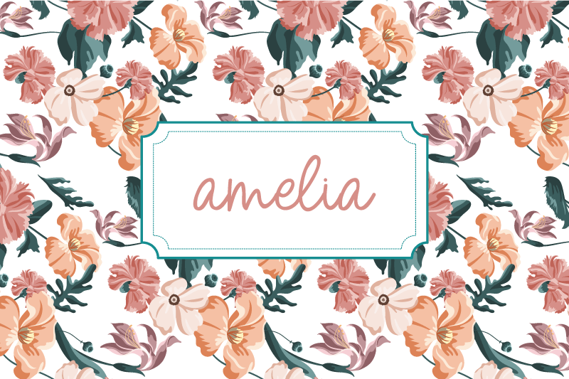 σουπλά με όμορφα παστέλ λουλούδια - TenStickers