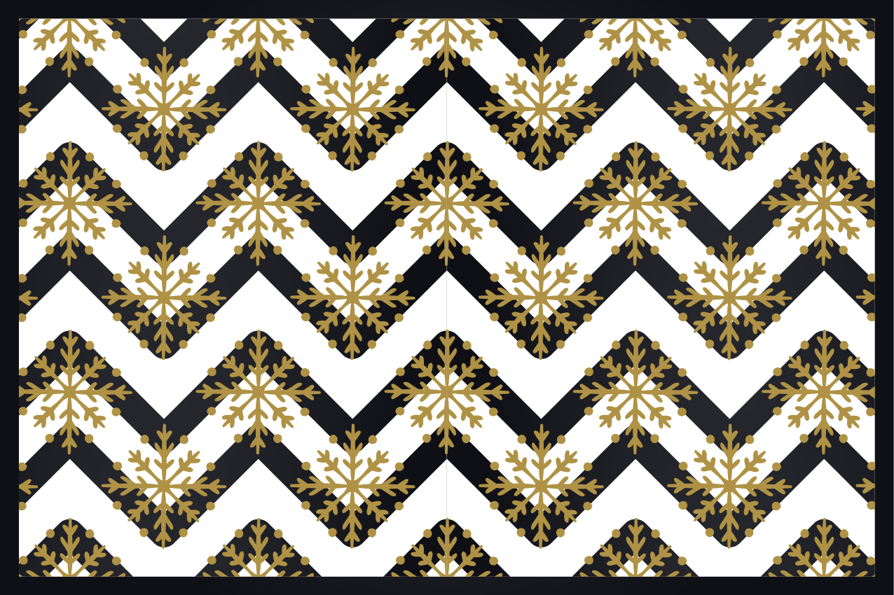 Χριστουγεννιάτικο σουπλά με σχέδιο χιονονιφάδας chevron - TenStickers