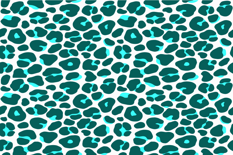 μπλε και μαύρα σουπλά από δέρμα λεοπάρδαλης νέον - TenStickers