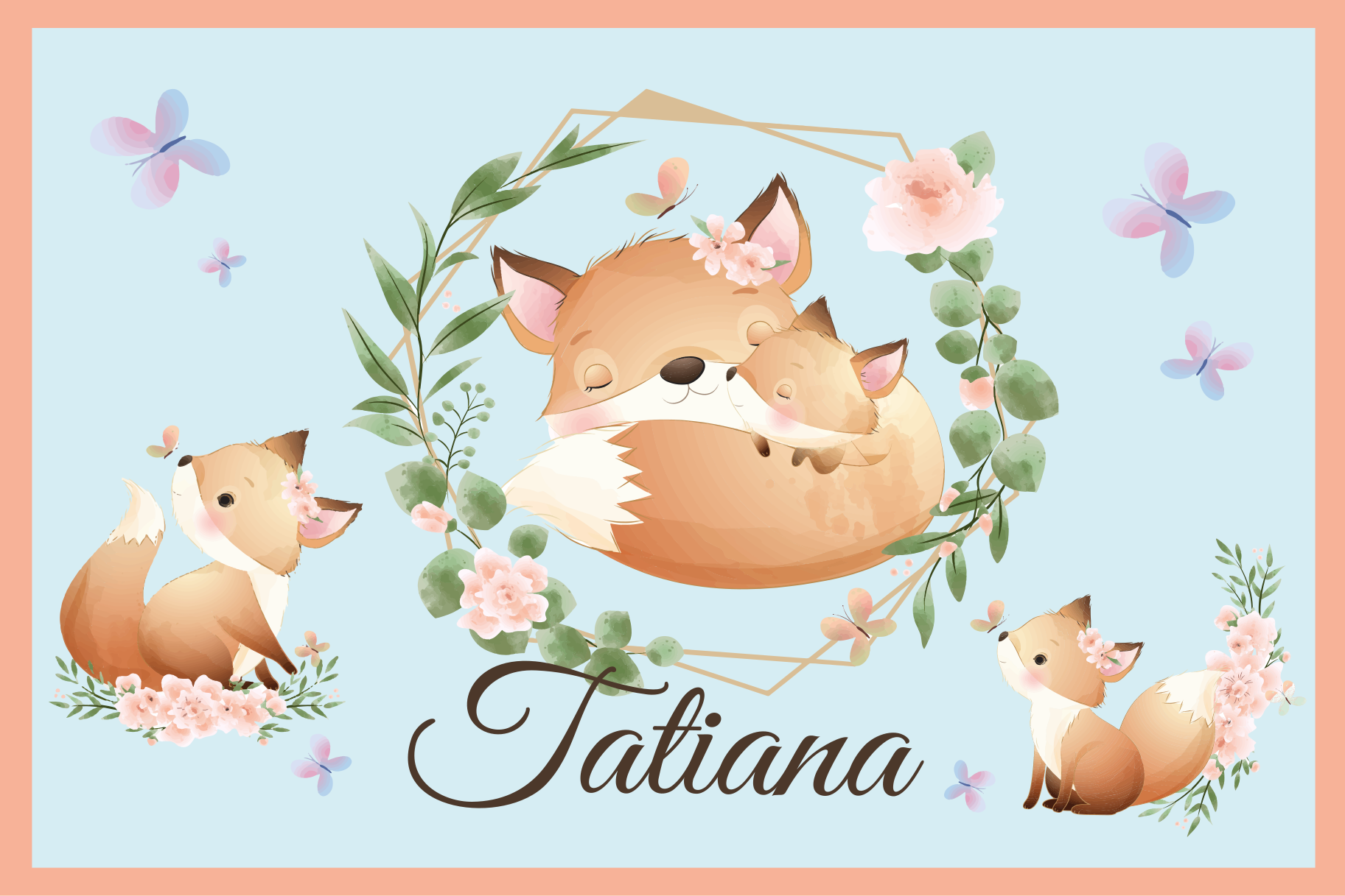 Σουπλά Γλυκιά Οικογένεια Αλεπούδων - TenStickers