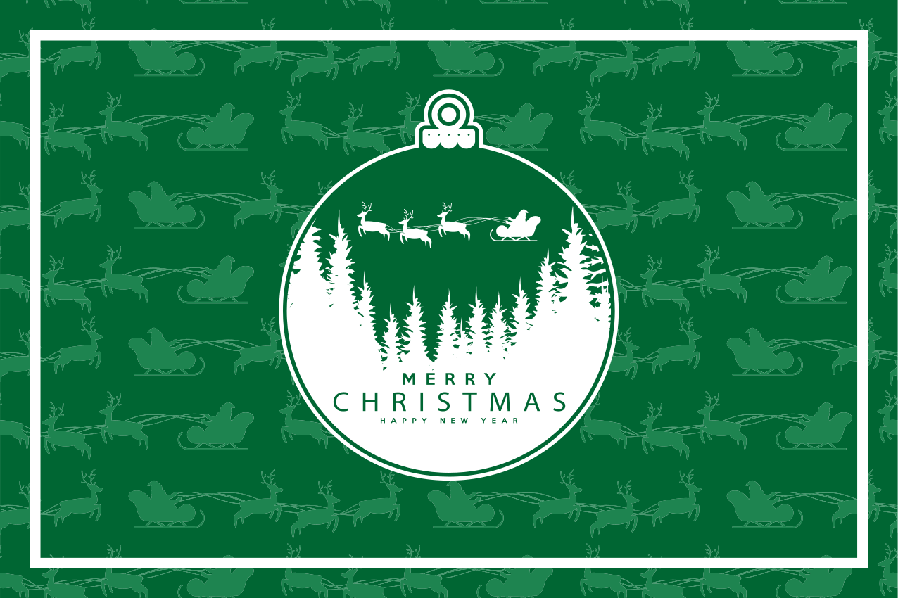 Χριστουγεννιάτικο σουπλά σκηνή με στολίδια - TenStickers