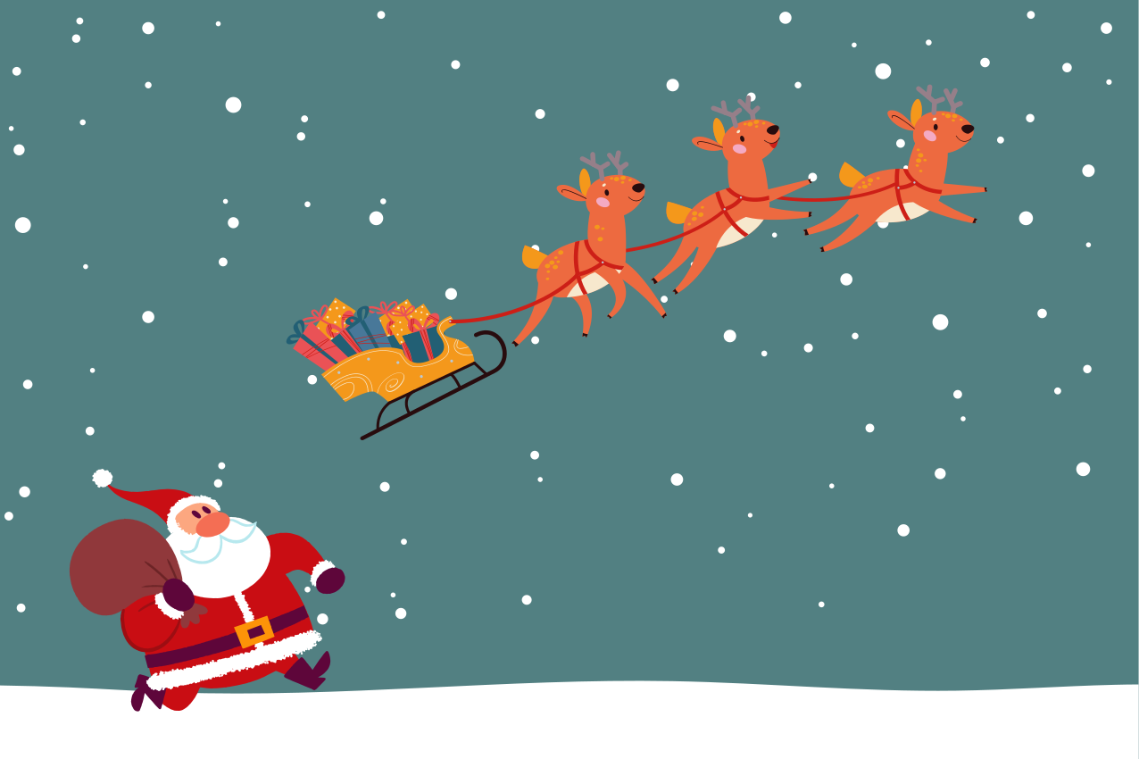 Ο Άγιος Βασίλης έχασε τα χριστουγεννιάτικα σουπλά του έλκηθρου - TenStickers