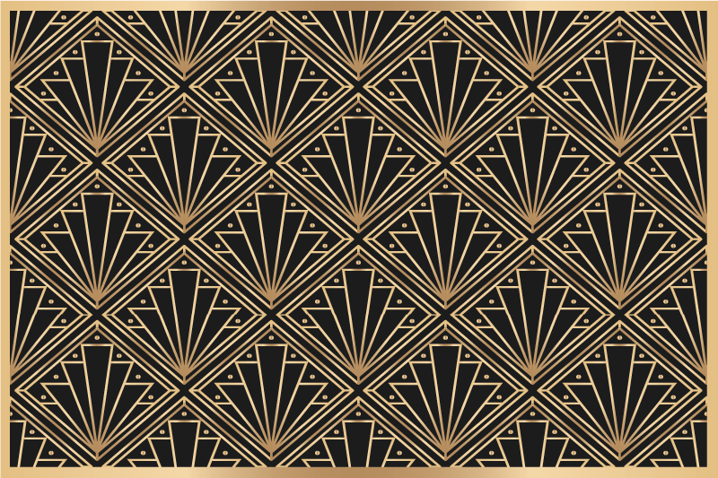 Σετ τραπεζιού με τεχνητή υφή σε σχέδιο art deco - TenStickers