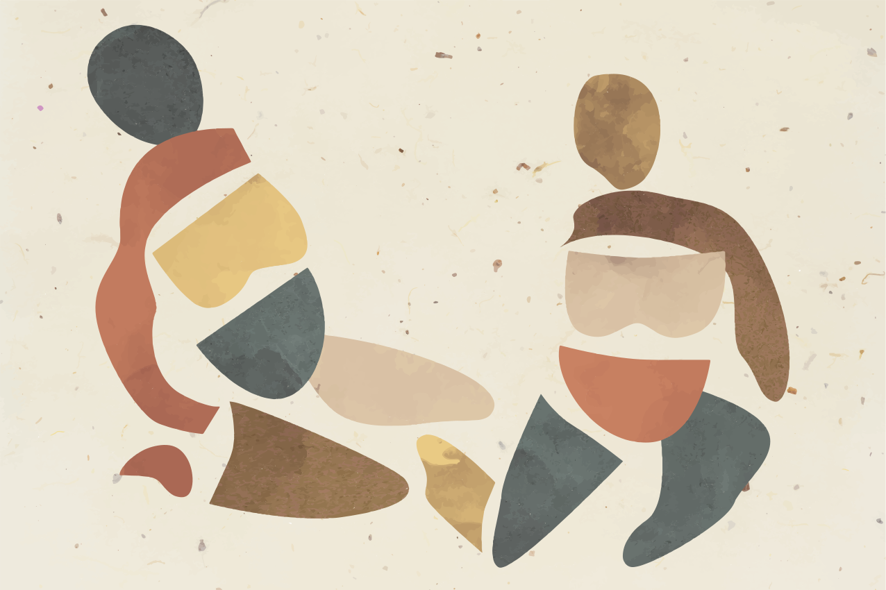 σουπλά μοντέρνο αφηρημένες ανθρώπινες φιγούρες - TenStickers