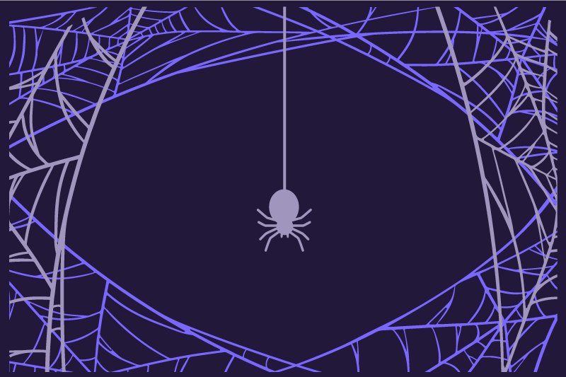 μωβ αποκριάτικα σουπλά αράχνης - TenStickers