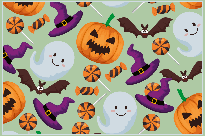 Σουπλά με Χρωματιστά Στοιχεία halloween - TenStickers