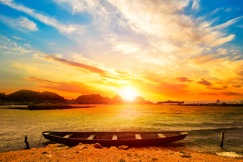 πορτοκαλί ηλιοβασίλεμα αισθητικά πρωτότυπα σουπλά - TenStickers